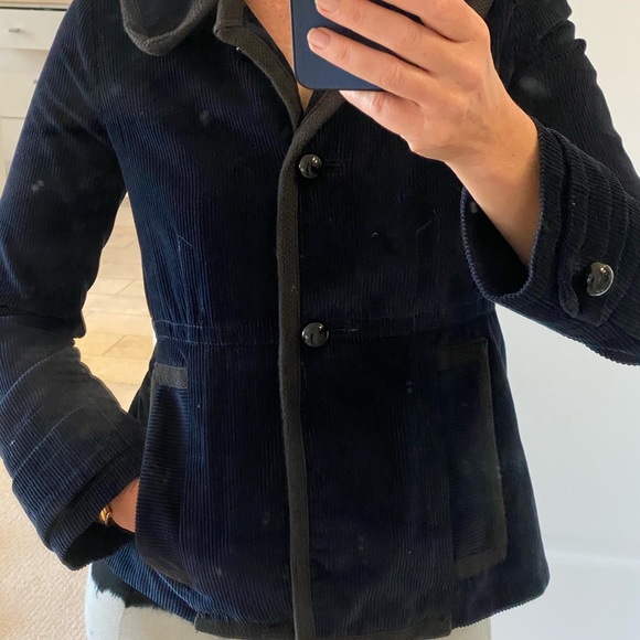 marc jacobs navy corduroy with black trim jacket 6 - Picture 6 of 6